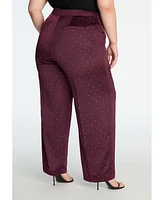 Eloquii Plus Rhinestone Embellished Trouser