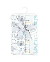 Hudson Baby Cotton Poly Flannel Burp Cloths 8-Pack, One Size