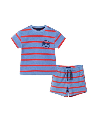 Andy & Evan Baby Boys Textured Terry Smiley Patch Set