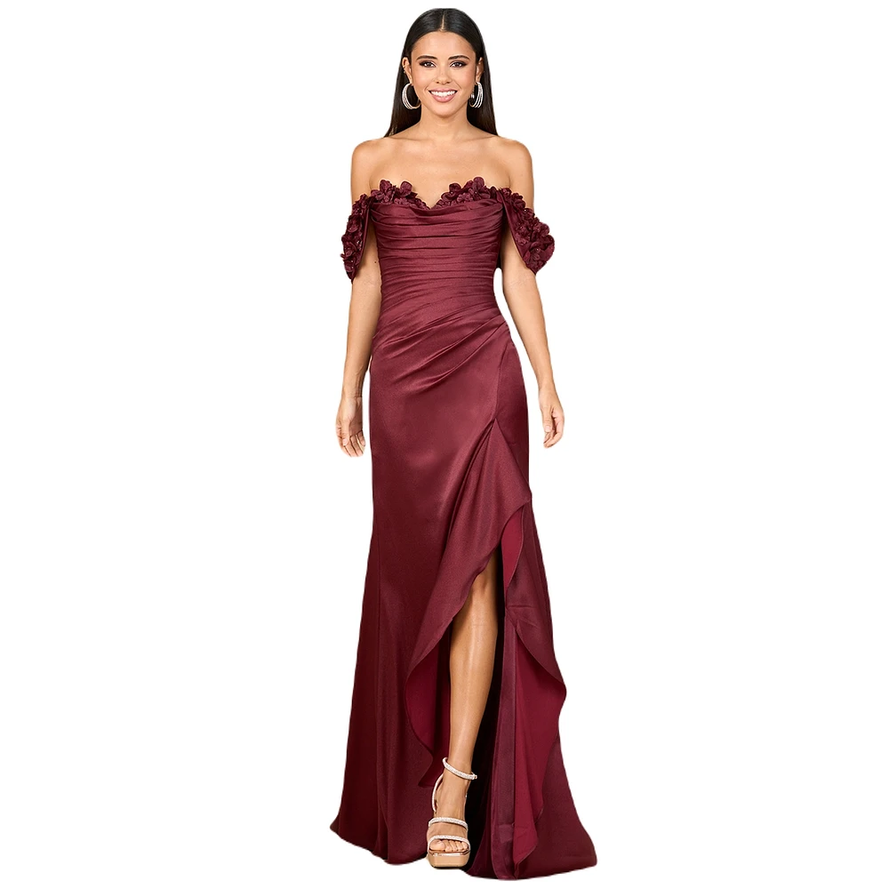 Lara Women's Off Shoulder Crepe Gown