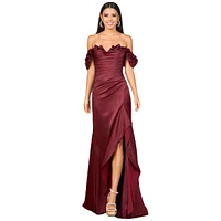 Lara Women's Off Shoulder Crepe Gown