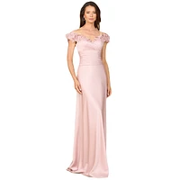 Lara Women's Off Shoulder Satin Gown