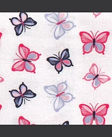 Hudson Baby Girls Seven-Count Cotton Flannel Receiving Blankets