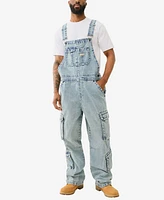 True Religion Men's Double Cargo Big T Overall Jeans