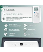 Zafro 12,000 Btu Portable Air Conditioner, 3-in-1 Ac Unit for Cooling, Dehumidifying & Fan, Cools Rooms up to 550 Sq. Ft, with Remote Control, 24H Tim