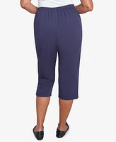 Alfred Dunner Women's Land of The Free Star-Studded Capri Pants