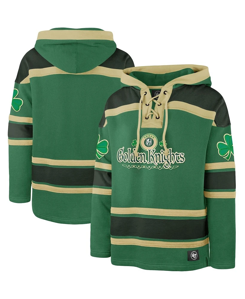 '47 Brand Men's Kelly Green Vegas Golden Knights St. Patrick's Day McLucky Superior Lacer Pullover Hoodie