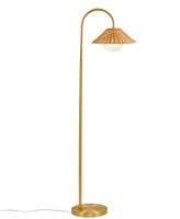 Ink+Ivy 66" Laguna Rattan Weave Shade Iron Floor Lamp