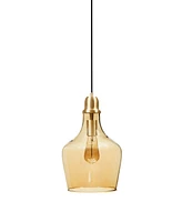 Ink+Ivy 9" Auburn Bell Shaped Hanging Glass Pendant Light
