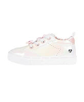 Bebe Toddler Girls Printed Flower Lining with Charms Sneakers