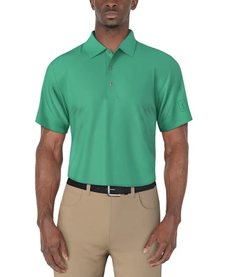 Pga Tour Men's Airflux Short Sleeve Mesh Golf Polo Shirt