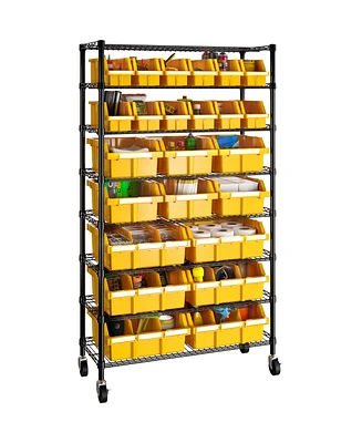 Seville Classics 8-Tier 24 Bin Rack System