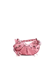 Pre-Owned Balenciaga Xs Le Cagole Giant Studs Shoulder Bag Glitter Leather