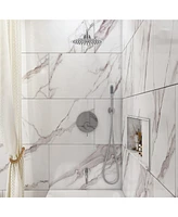 Three function Pressure Balance Shower Set with 10 in Round Shower Head(Valve Included