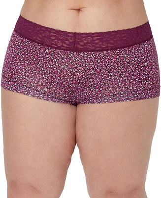 Maidenform Cotton Dream Lace Boyshort Underwear 40859
