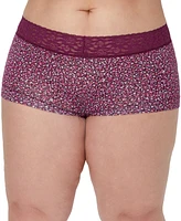 Maidenform Cotton Dream Lace Boyshort Underwear 40859