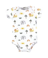 Hudson Baby Boys Cotton Bodysuits, Happy Guy, 9-12 Months