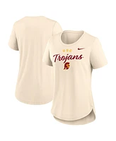 Nike Women's Tan Usc Trojans Script Logo Tri-Blend T-Shirt