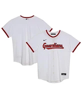 Nike Baby Boys and Girls White Cleveland Guardians Home Blank Replica Jersey