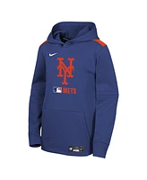 Nike Big Boys and Girls Royal New York Mets Authentic Collection Performance Pullover Hoodie