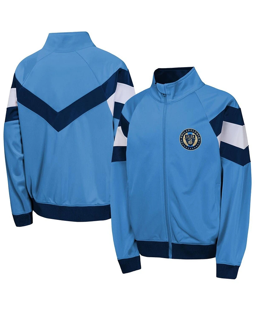 Outerstuff Big Boys and Girls Blue Philadelphia Union Field General Track Full-Zip Jacket
