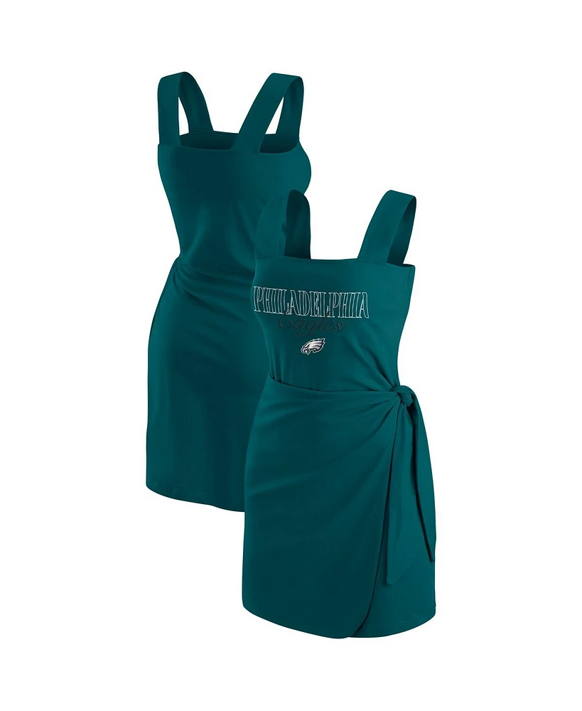 Wear by Erin Andrews Women's Midnight Green Philadelphia Eagles Wrap Dress