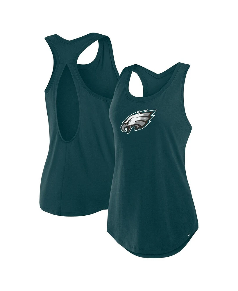 Fanatics Women's Midnight Green Philadelphia Eagles Iron Fan Tank Top