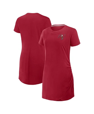 Fanatics Women's Red Tampa Bay Buccaneers Relaxed Fit Drape Dress