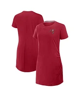 Fanatics Women's Red Tampa Bay Buccaneers Relaxed Fit Drape Dress