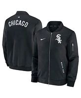 Nike Men's Black Chicago White Sox Authentic Collection Dugout Full-Zip Bomber Jacket