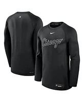 Nike Men's Black Chicago White Sox Authentic Collection Game Time Raglan Performance Long Sleeve T-Shirt