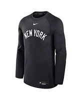 Nike Men's Navy New York Yankees Authentic Collection Game Time Raglan Performance Long Sleeve T-Shirt