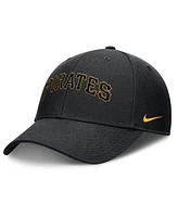 Nike Men's Black Pittsburgh Pirates Rise Gaberdine Adjustable Hat