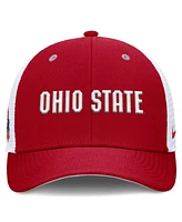 Nike Men's Scarlet Ohio State Buckeyes 2025 Dugout Coaches Rise Performance Trucker Adjustable Hat