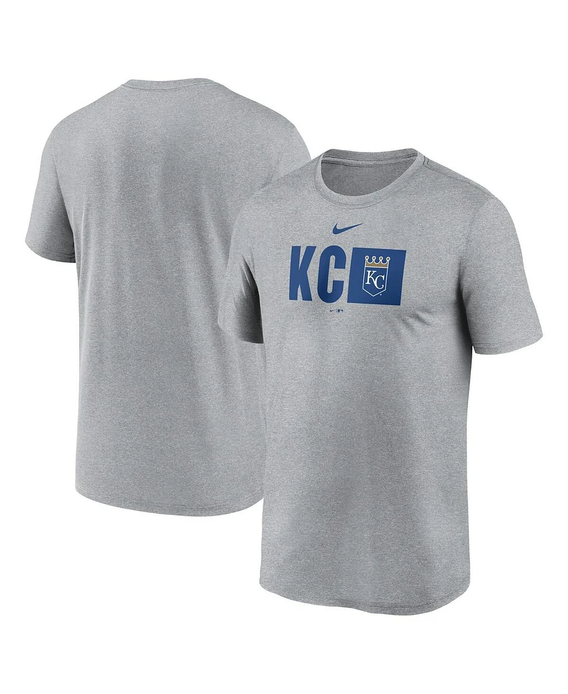 Nike Men's Heather Gray Kansas City Royals Tricode Legend T-Shirt