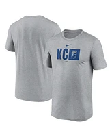 Nike Men's Heather Gray Kansas City Royals Tricode Legend T-Shirt