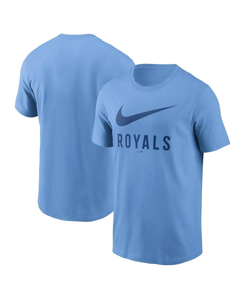 Nike Men's Light Blue Kansas City Royals Swoosh T-Shirt