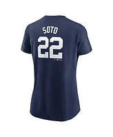 Nike Women's Juan Soto Navy New York Yankees 2024 Fuse Name Number T-Shirt