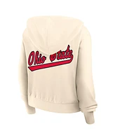 Nike Women's Cream Ohio State Buckeyes Chill Midi Full-Zip Hoodie