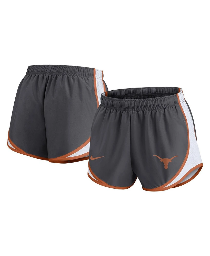 Nike Women's Charcoal Texas Longhorns Spring Break Tempo Performance Shorts