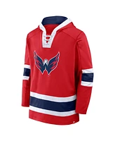 Fanatics Men's Red Washington Capitals Inside Line Fleece Pullover Hoodie