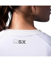 Msx by Michael Strahan Women's White Washington Capitals Millie Raglan Pullover Sweatshirt
