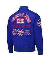 Pro Standard Men's Royal Chicago Cubs Area Code Twill Full-Zip Jacket