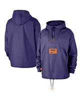 Nike Men's Purple Phoenix Suns Courtside Premium Club Anorak Quarter-Zip Pullover Hoodie
