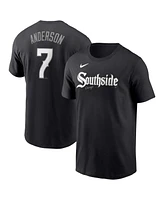 Nike Men's Tim Anderson Black Chicago White Sox City Connect Fuse Name Number T-Shirt