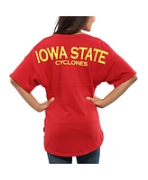 Spirit Jersey Women's Cardinal Iowa State Cyclones Oversized T-Shirt