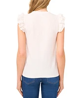 CeCe Women's Sleeveless Double Ruffled Tank Top