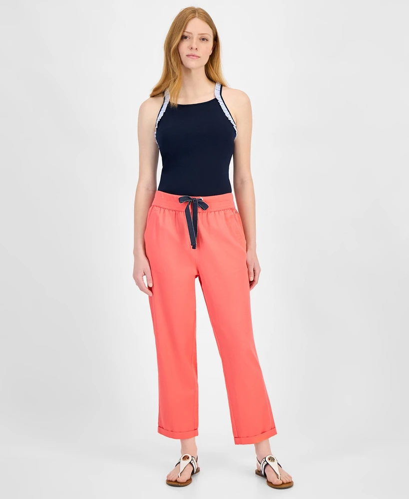 Tommy Hilfiger Women's Cropped Pull-On Utility Pants