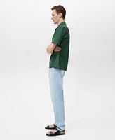 Mango Men's Cotton-Blend Polo Shirt
