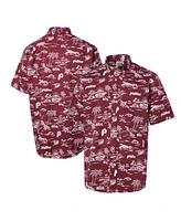 Reyn Spooner Men's Burgundy Philadelphia Phillies Cooperstown Collection Kekai Button-Down Shirt